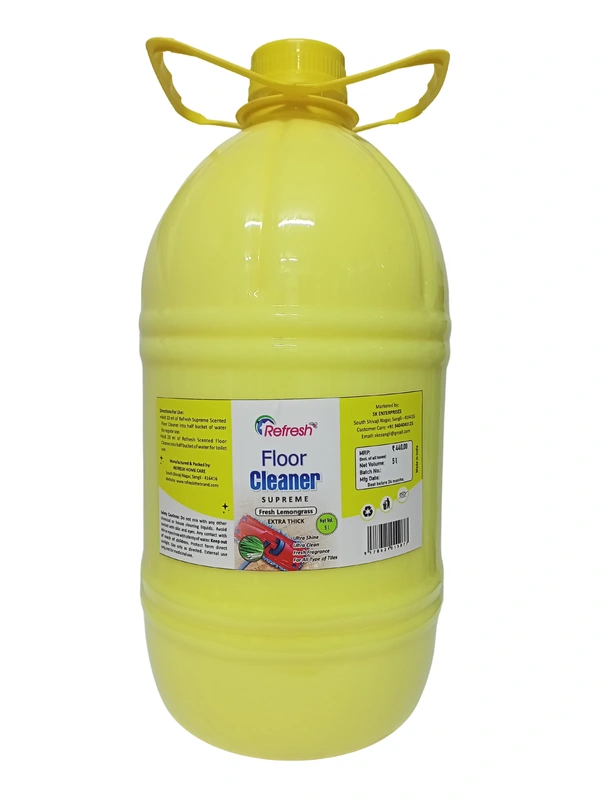 Refresh Scented Supreme Floor Cleaner - Lemongrass 5L - Yellow