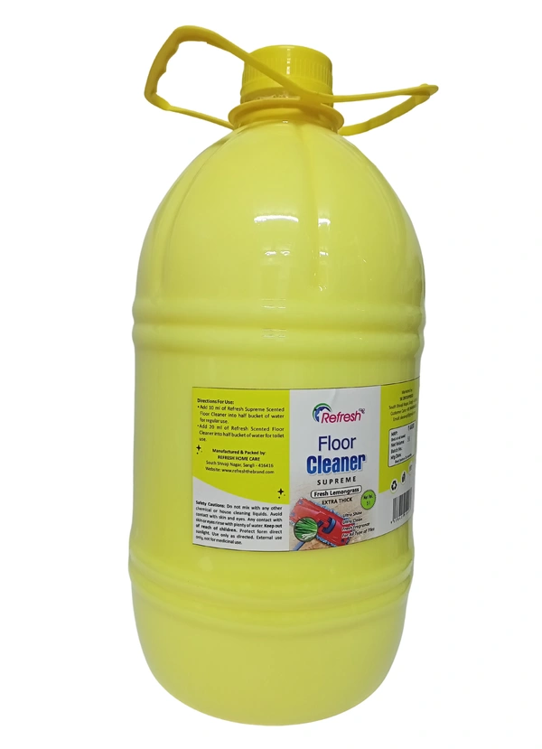 Refresh Scented Supreme Floor Cleaner - Lemongrass 5L - Yellow