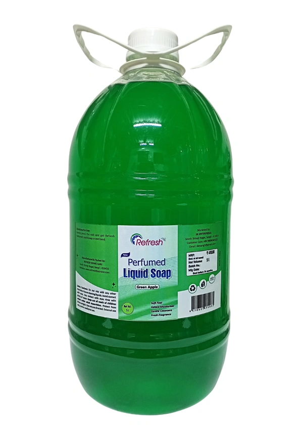 Refresh Perfumed Liquid Soap (Hand Cleanser) - Green Apple 5L - Japanese Laurel