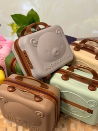 Mini Hard Shell Travel Luggage, Women Portable Water Proof Carrying Suitcase, Small Hard Shell Cosmetic Lugge Bag, Password Travel CaseFor Women, Girls