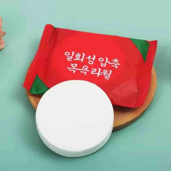 Magic Compressed Tissue Disposable Towel Tablet Coin Expands with Water Portable Face Care, Hand Towel