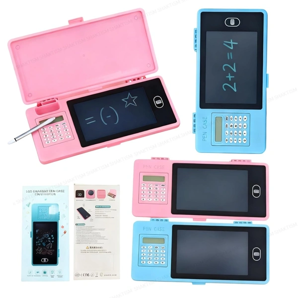 LCD Drawing Pen Case with Calculator – Multifunctional Stationery Box