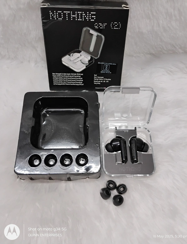 Nothing Ear (2) 2023 | Dual chamber sound | Hi-res audio | Smart ANC | Dual connection Bluetooth  (White, True Wireless)