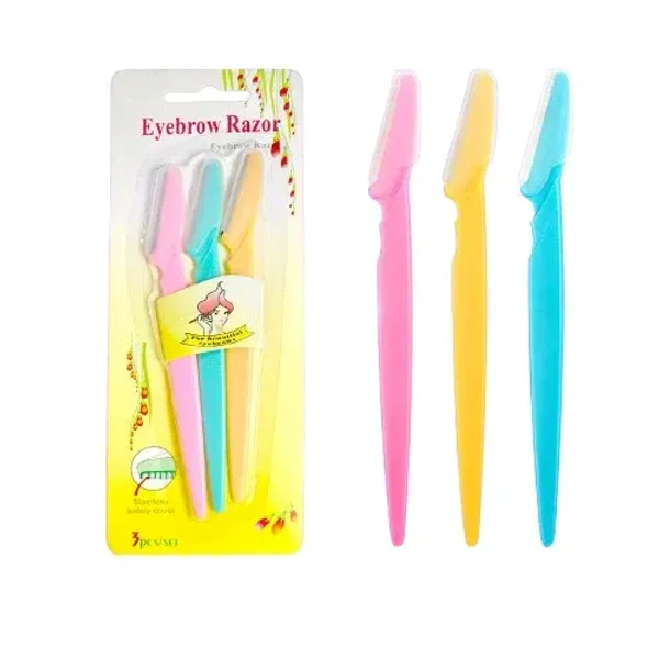 Eyebrow Painless Facial Hair Remover Razor for Face, Women and Men (3 Pack)