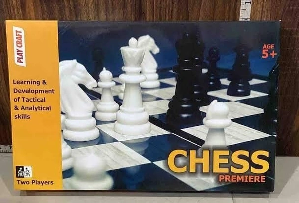 Chess Premiere Board Game Set, 2 Players, Educational Strategy Game for Ages 5+, Learning Tactical and Analytical Skills