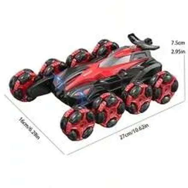 Children'S Remote Control Car 2.4g Electric Eight-Wheel Rocker Drift Stunt Remote Control Body Music Spray Rolling Climbing Off-Road Vehicle Wireless Remote Control Car