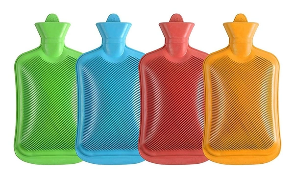  2L Hot Water Rubber Bottle bag for Pain Relief Therapy Multicolor - 2L