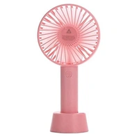 Portable Handheld Hand Mini USB/Battery Operated Adjustable High Speed Rechargeable Fan SS2 for Home, Travel, Bedroom, Car & Office with Stand and Free Battery (Random Colour)
