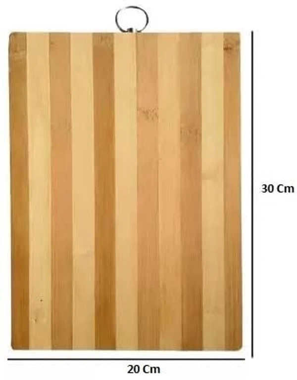 Bamboo Cutting Board, Chopping Board Knife Friendly with Hanging Ring - M-22cmX32cm