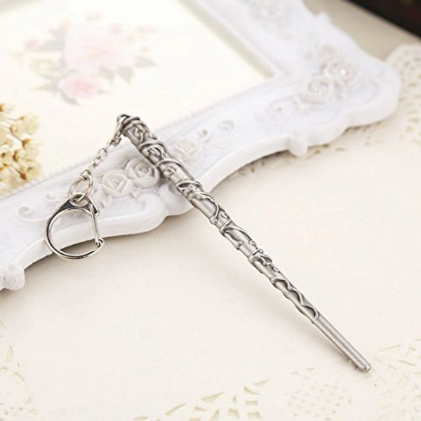 Textured Metal Harry Potter Wand Key Chain