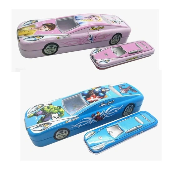 Car Look Pencil Box Car Pencil Box Super Quality Metal Pencil Boxes Art Metal Pencil Boxes (Set of 1 )