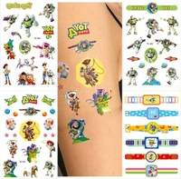 Temporary Tattoo for Kids 8 Sheets Waterproof Temporary Tattoo Cartoon Stickers Birthday Party Gift Toy Toys for Children Toy Story Party Decorations