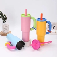 Stylish Double Wall Travel Bottle | Insulated BPA Free Tumbler Cup with Straw | Leak Proof Hot & Cold Reusable Mug (Multicolour)