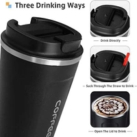 Temprature 510ml Stainless Steel Insulated Coffee Mug with Smart Temperature Display - Leak-Proof, Vacuum-Sealed Travel Mug