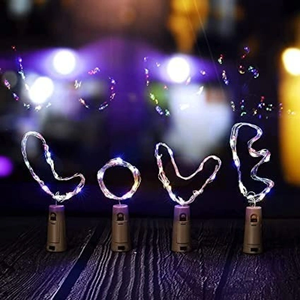 Multicolor 20 LED Wine Bottle Cork Lights