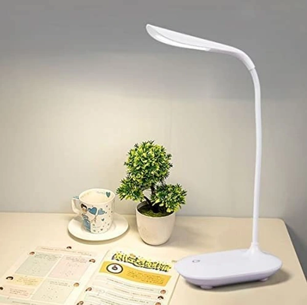 Plastic LED Study Lamp Rechargeable,Table Lamp for Study Room, Desk Lamp Light with 3 Brightness Levels,Portable USB Table Light,Study Table Lamp for Students,Reading & Work at Home