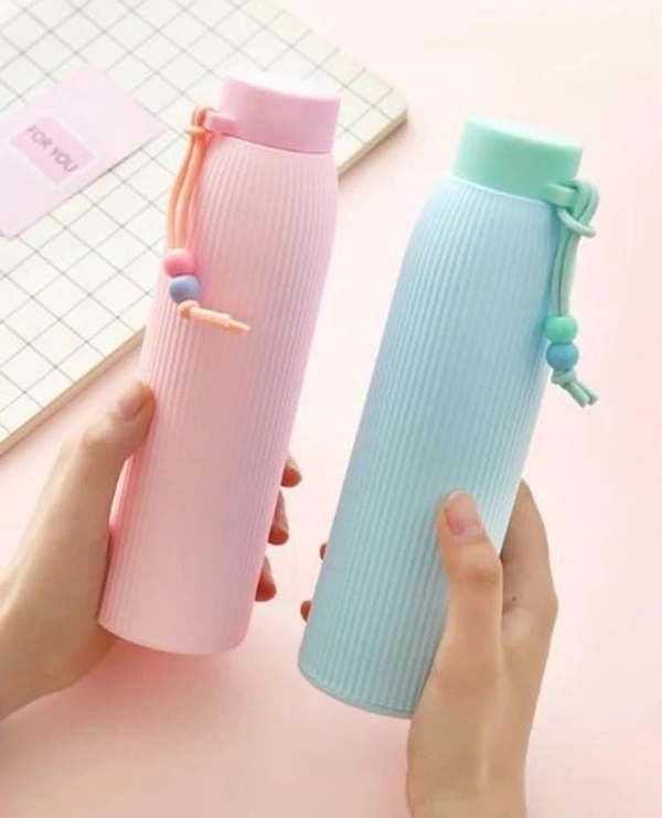 Glass Silicone Water Bottle – Leak Proof, BPA Free, Non-Toxic, Reusable & Foldable Water Bottle for Office, Gym, School, Travel & Outdoors Brand: NeonMicro