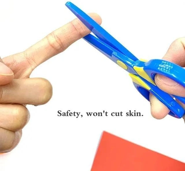 Safety Plastic Scissors For Kids Boys & Girls Ideal For Pre-Tranning and Learning Scissor Skills Decorative Paper Cutting Art Craft Scissors