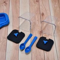 Multipurpose Dining Table Storage Containers | Kitchen Storage Pickle/Spice/Salt Containers | Dryfruits/Pickle Jar with Tray and Spoons Food Grade Plastic 