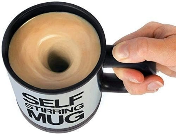 Self Stirring Coffee Mug Cup -Funny Electric Stainless Steel Automatic Self Mixing&Spinning Home Office Travel Mixer Cup Best Cute Christmas Birthday Gift Idea for Men Women Kids