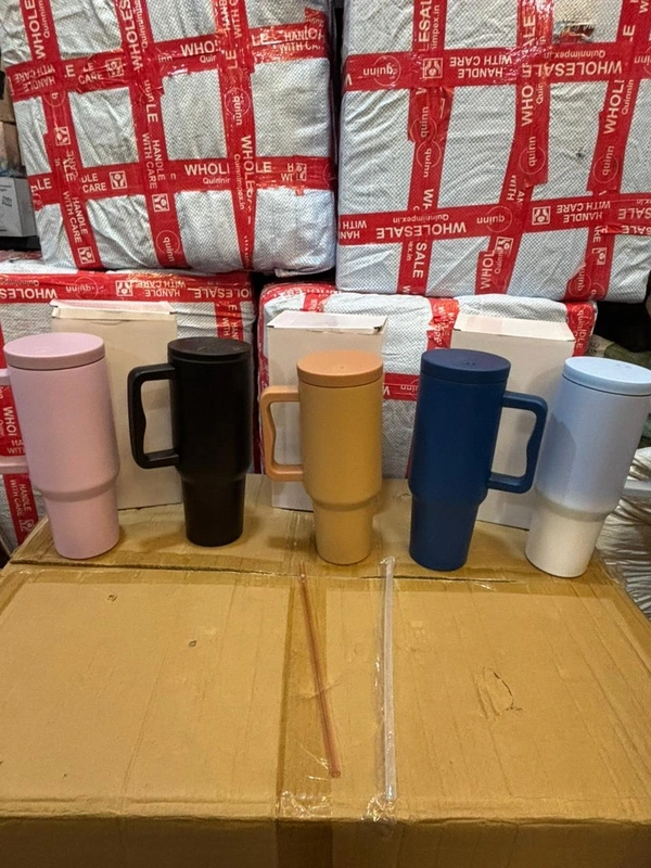 Steel Lid Coffee Tumbler with Lid and Straw 1200ml Coffee Mug Stainless Steel Vacuum Insulated Tumbler for Drinking, Juice, Water 40oz Mug for Travel Gym Office