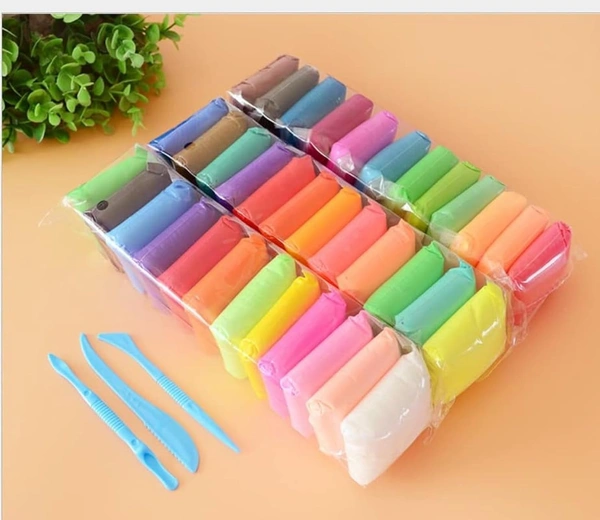 (Pack of 12) Air Dry Clay, Colorful Children Soft Clay, Creative Art Crafts, Gifts for Kids-Multi Color. Non-Toxic Modeling Magic Fluffy Foam Bouncing Clay Putty Kit for Kids with Tools - with tool