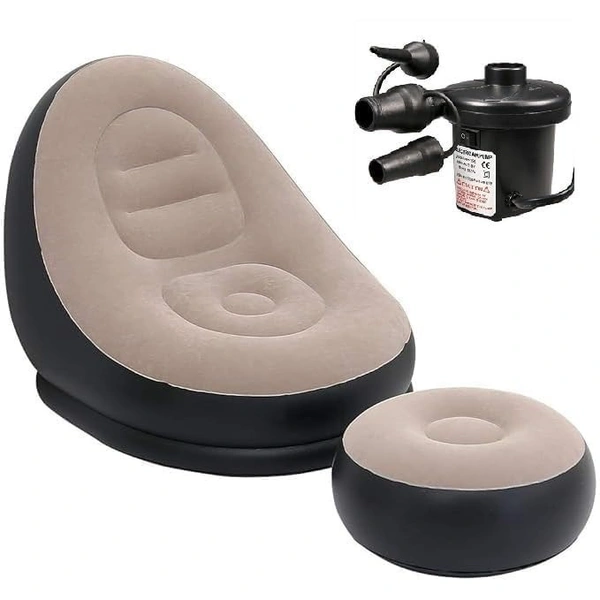 Inflatable Chair Footstool with Household air Pump,air Sofa Lounge Chair for Indoor Living Room Bedroom, Outdoor Travel Camping Picnic Beach.