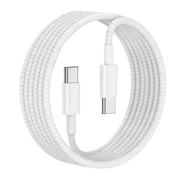 ORIGINAL 20W Fast Charging type C to C Braided Cable Compatible with iphone 16, 16 Plus, 16 Pro, 16 Pro Max, 15, 15, Plus, 15 Pro, 15 Pro Max. (Type C to C Brided Cable)
