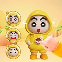 Shinchan Face Changing Keychain – 3D Cartoon Character Key Holder with 3 Expressions, Cute ABS Toy Keyring for Bags, Cars, Gifts, Kids & Adults