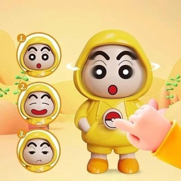 Shinchan Face Changing Keychain – 3D Cartoon Character Key Holder with 3 Expressions, Cute ABS Toy Keyring for Bags, Cars, Gifts, Kids & Adults
