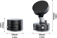 A2 Foldable Magnetic Vacuum Car Phone Holder Foldable Suction Cup with Suction Cup Hands-Free Navigation for Smart Phone 