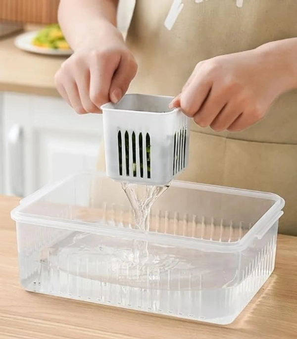 6in1 Fridge Storage Boxes, Freezer Storage Containers, Vegetable Storage Box,Container for Kitchen Storage Set Food Storage with Transparent