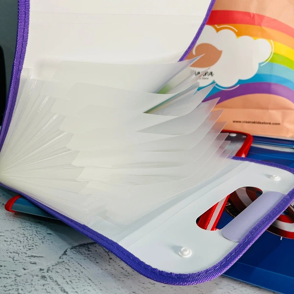 Kids Theme Expanding File Folder 13 Pockets Documents File - Multi Pockets | A4