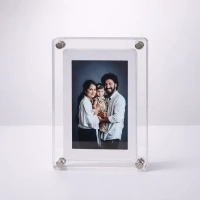 Digital Photo Frame with Video & Music Playback | 8GB Memory, HD Display, USB, Rotating Screen | 7" Live Picture Frame with Sound | Acrylic Frame – Gift for Home Decor,Bedroom & Wedding