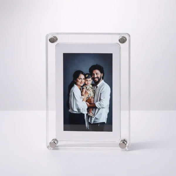 Digital Photo Frame with Video & Music Playback | 8GB Memory, HD Display, USB, Rotating Screen | 7" Live Picture Frame with Sound | Acrylic Frame – Gift for Home Decor,Bedroom & Wedding