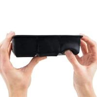 Ice Cube Silicone Trays, Reusable and BPA Free Large Square Ice Molder for Chilling Whiskey, Cocktail, Beverages and Popsicles, Black