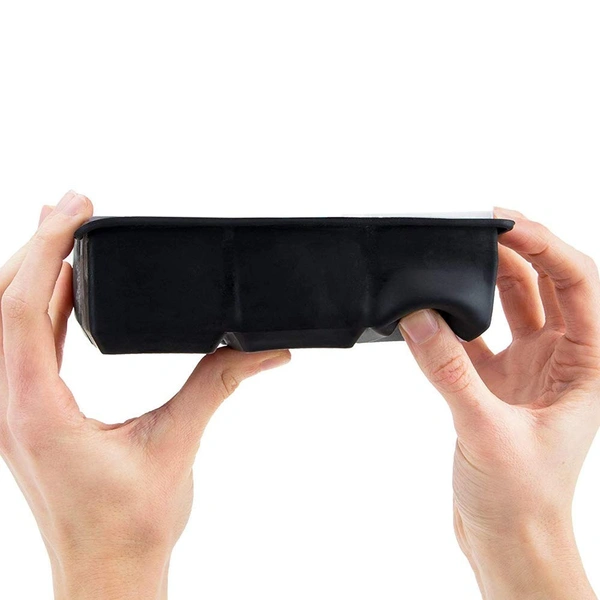 Ice Cube Silicone Trays, Reusable and BPA Free Large Square Ice Molder for Chilling Whiskey, Cocktail, Beverages and Popsicles, Black