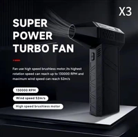 Super Powerful Turbo air Blower | Handheld 3rd Generation Brushless Motor 130000 RPM | 3 Speed | 3000mAh Rechargable | Multi Usage for Car | Home | Workshop | Electrical Works