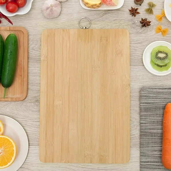 Bamboo Cutting Board, Chopping Board Knife Friendly with Hanging Ring - M-22cmX32cm