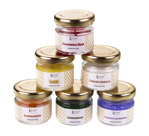Scented Mini Jar Candles for Home Decor & Gifting Pack of 5