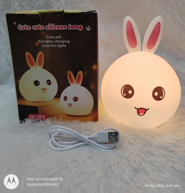 Rabbit Lamp Touch Dimming Bedside Lights Silicon Lamp Tap Lights Kids Night Lights Nursery Night Light Touch Light Kid Night Light