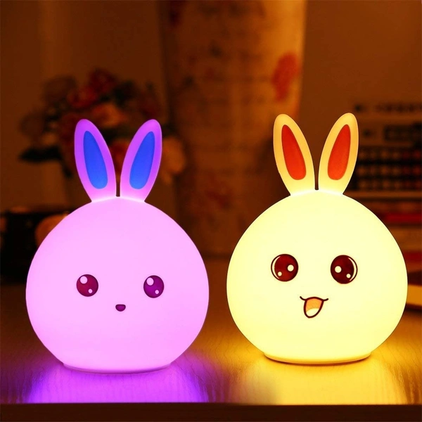 Rabbit Lamp Touch Dimming Bedside Lights Silicon Lamp Tap Lights Kids Night Lights Nursery Night Light Touch Light Kid Night Light