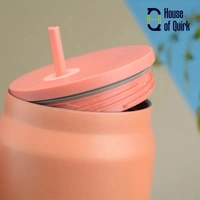 1500ML Mug Tumbler with Handle and Straw Lid, Stainless Steel Large Water Bottle Gifts for Women Men Him Her