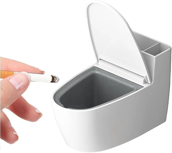 Wall-mounted Toilet Shaped Bathroom Ashtray, Toilet With Covered Ashtray For Home, Hotel, Bar, Office