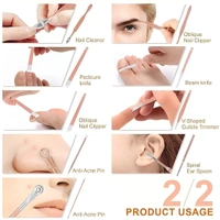 16-Piece Manicure Set Nail Clipper Kit – Stainless Steel Nail & Pedicure Tools for Men & Women | Professional Grooming Kit for Hand, Foot, Skin & Facial Care in Travel Case(16 in 1)