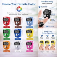 1 Pc Counter for Chanting Mantra Manual Hand Finger Tally Counters – Digital Electronic Counting Machine, Naam Jap Counter for Cricket, Sports & More