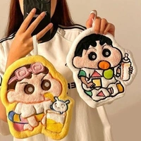 Cute Shinchan Hanging Hand Towel, Ultra-Soft Cartoon Face Towel, Super Absorbent Kids & Adults Use, Quick Dry Multipurpose Hand Cloth for Bathroom, Kitchen & Travel (1 PCS)