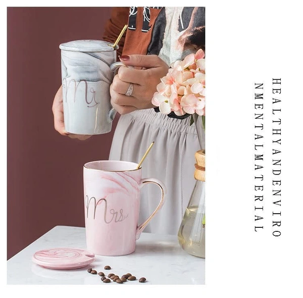 Mr and Mrs coffee mug BROWN BOX