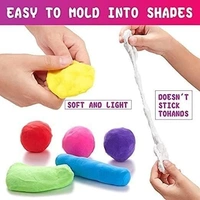 (Pack of 12) Air Dry Clay, Colorful Children Soft Clay, Creative Art Crafts, Gifts for Kids-Multi Color. Non-Toxic Modeling Magic Fluffy Foam Bouncing Clay Putty Kit for Kids with Tools - with tool