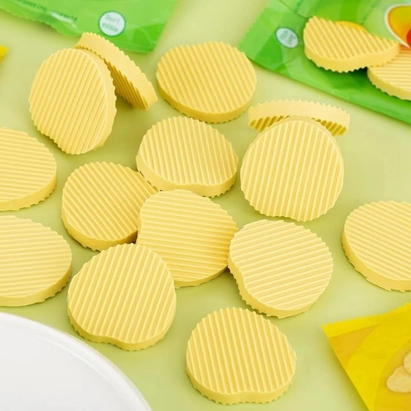  Chips Potato Chips Erasers for Kids - Rectangular Yellow Vinyl Eraser